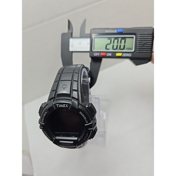 Timex Ironman Rugged 30 Laps Watch Indiglo 45mm Black Chrono Digital New Battery - Picture 6 of 12